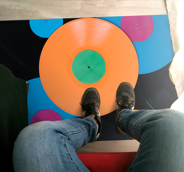 Alfombra vinílica vintage disco de vinilo - TenVinilo