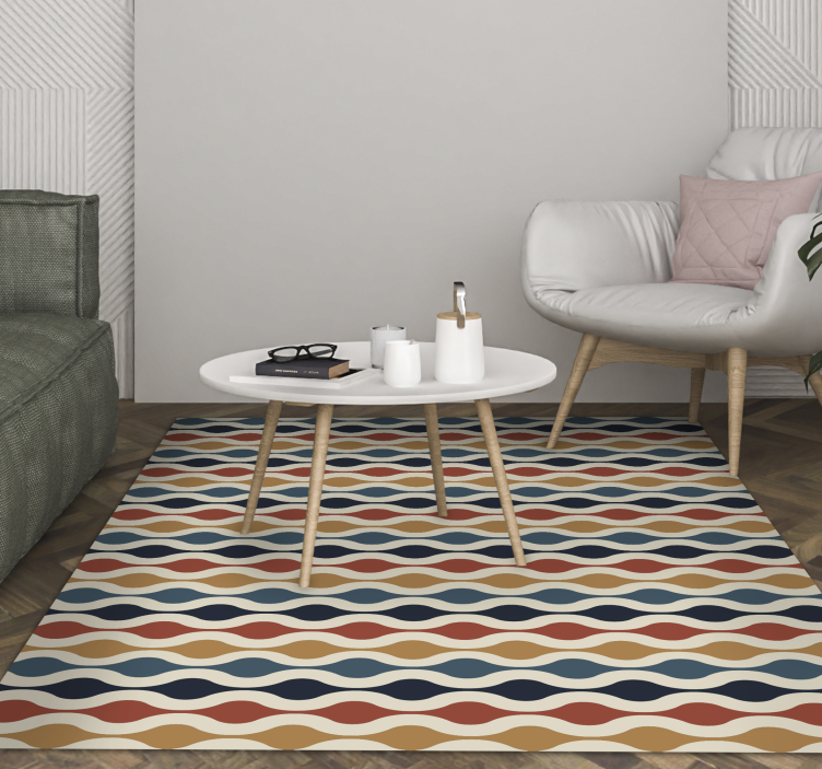 Alfombra vinílica vintage Ola de los 70 - TenVinilo