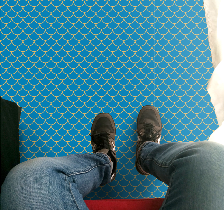 Alfombra vinílica carretera patrón de agua festoneada - TenVinilo