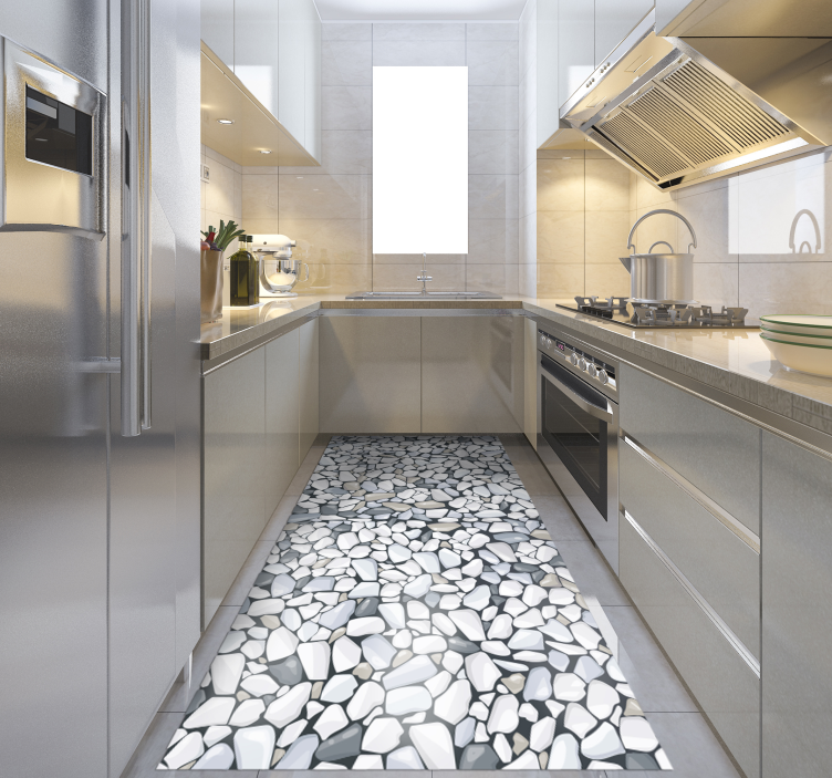 Alfombra vinilo cocina Rocas de dibujos animados - TenVinilo