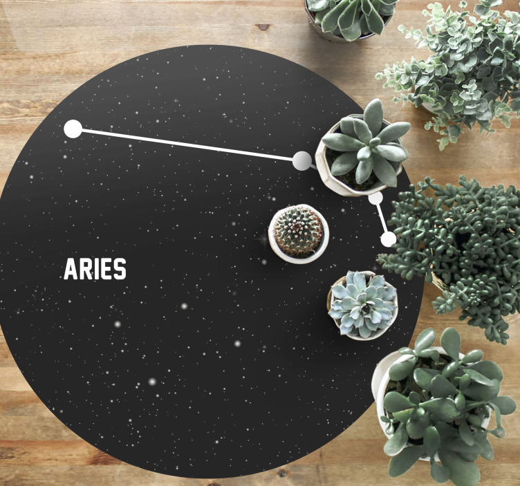 Alfombra vinílica de estrellas constelación de aries - TenVinilo