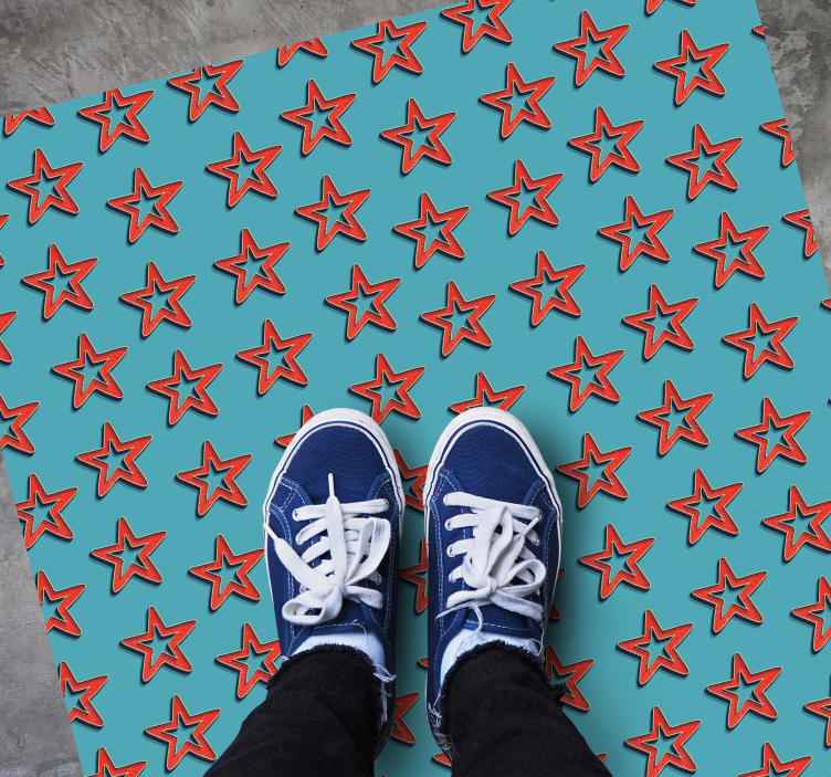 Alfombra vinílica de estrellas inspiración celestial - TenVinilo