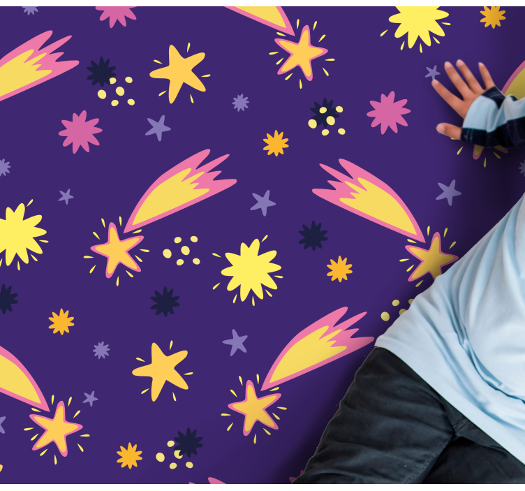 Alfombra vinílica de estrellas patrón de estrella fugaz - TenVinilo