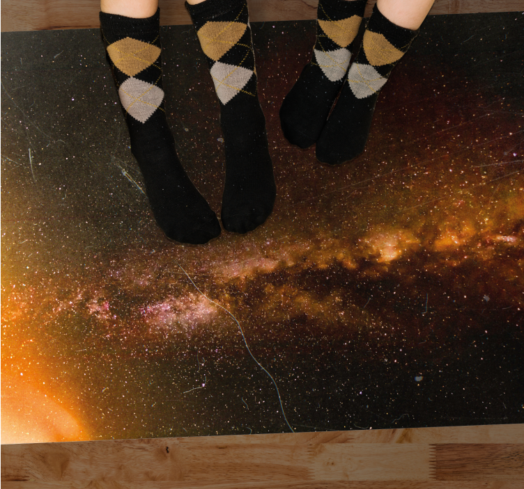 Alfombra vinílica de estrellas vista de la galaxia cósmica - TenVinilo