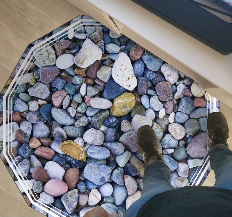 Alfombra vinilo forma Pequeñas piedras pequeñas - TenVinilo