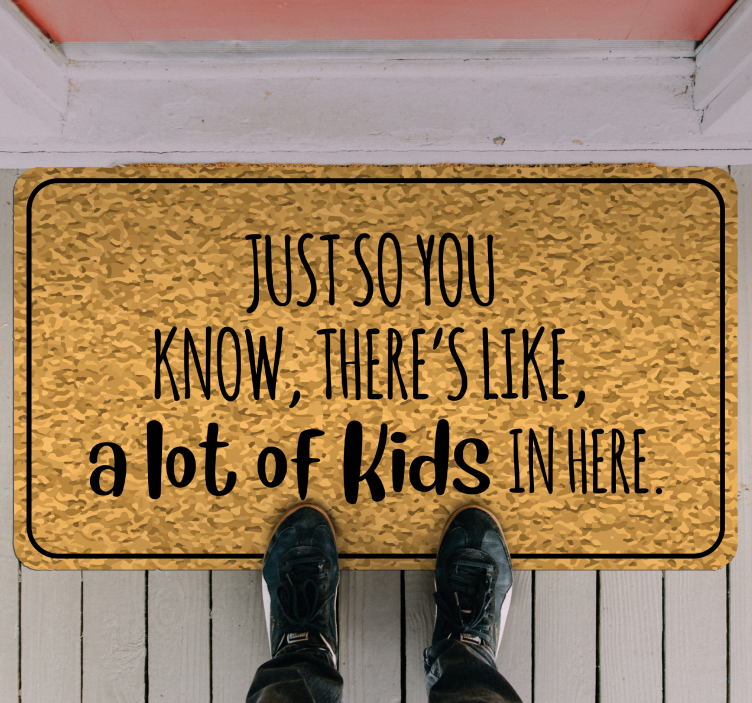 Alfombra vinílica frase texto de entrada informativo - TenVinilo