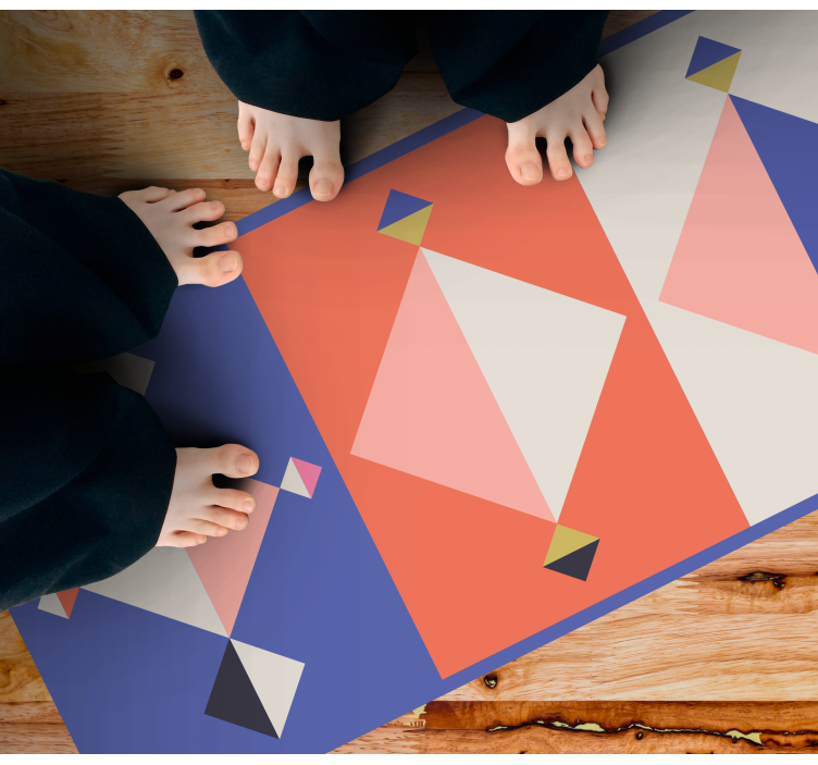 Alfombra vinílica geométrica formas modernas abstractas - TenVinilo