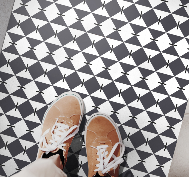 Alfombra vinílica geométrica patrón de diamante moderno - TenVinilo