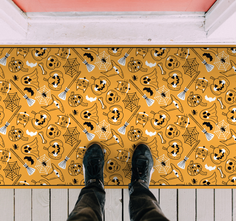 Alfombra vinílica Halloween halloween espeluznante - TenVinilo