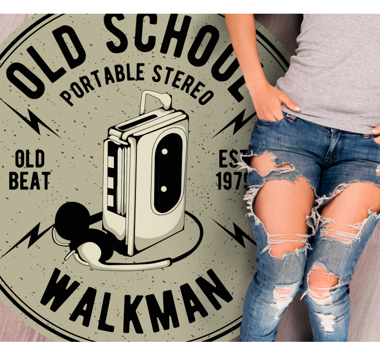 Alfombra vinílica vintage estéreo portátil retro - TenVinilo