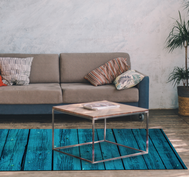 Alfombra vinílica imitación madera tablones desgastados - TenVinilo