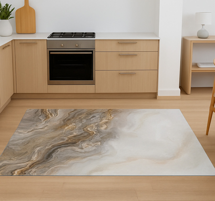 Alfombra vinílica imitación mármol efecto ónix topo - TenVinilo