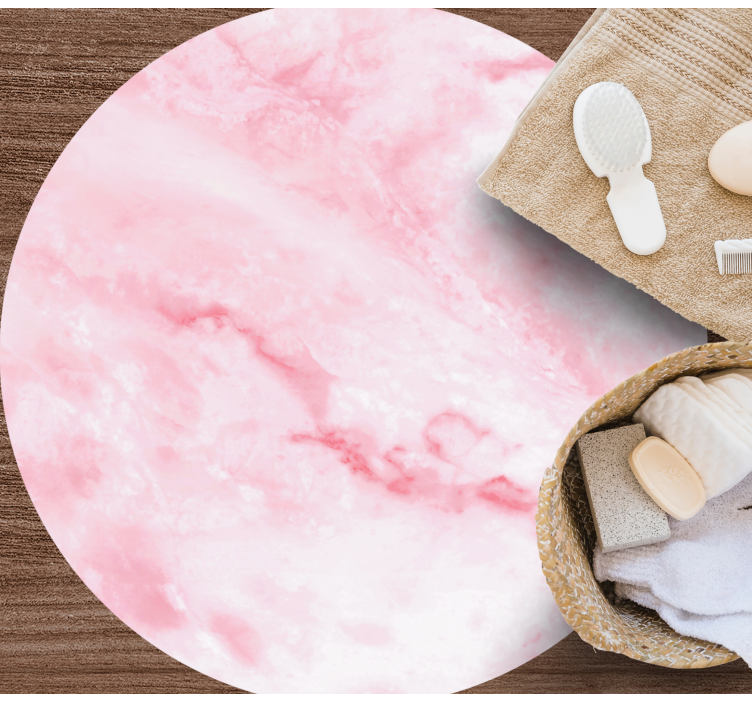 Alfombra vinílica imitación mármol efecto realista rosa - TenVinilo