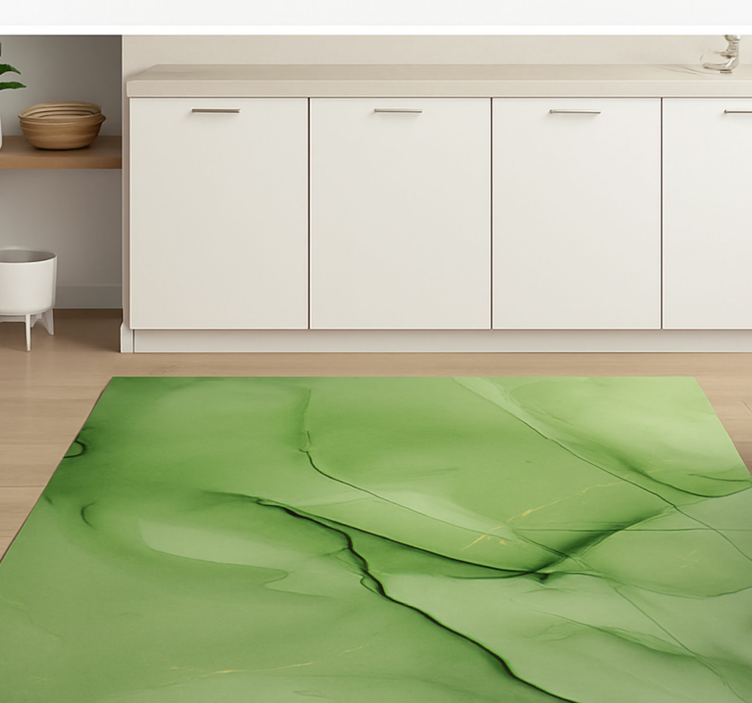 Alfombra vinílica imitación mármol motivo de efecto esmeralda - TenVinilo