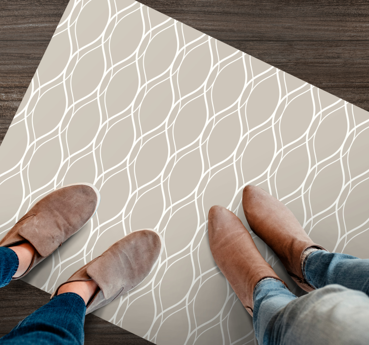 Alfombra vinílica imitación motivo de línea curva - TenVinilo