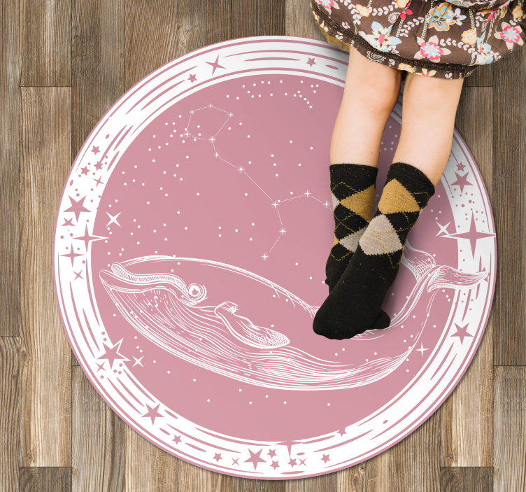 Alfombra de vinilo infantil con ballena - TenVinilo