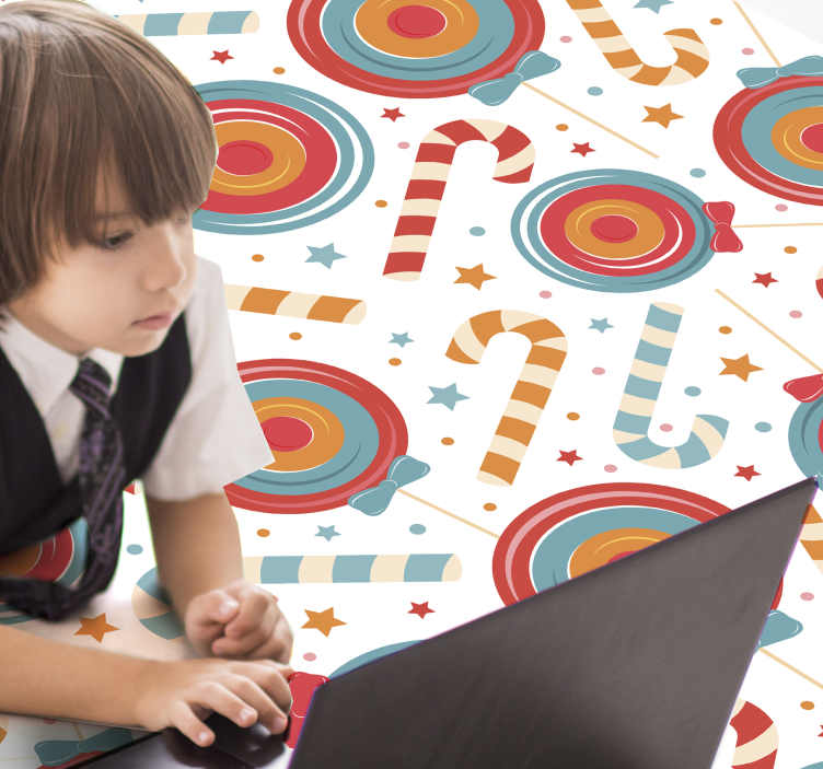 Alfombra de vinilo infantil Dulces de colores - TenVinilo