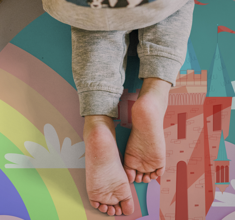 Alfombra vinílica infantil fantasía del castillo - TenVinilo