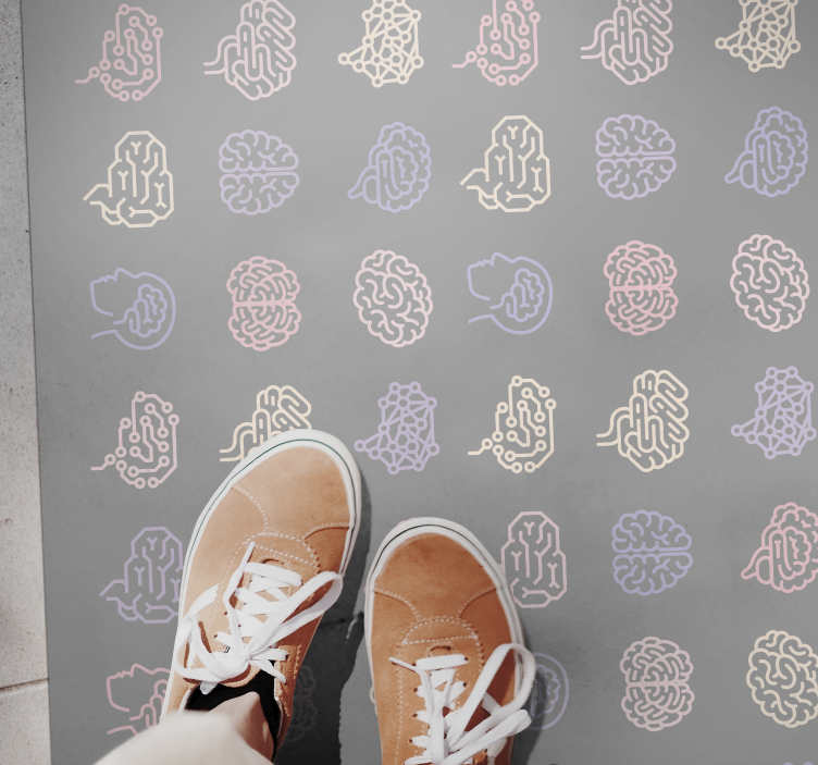 Alfombra vinílica infantil patrones cerebrales educativos - TenVinilo