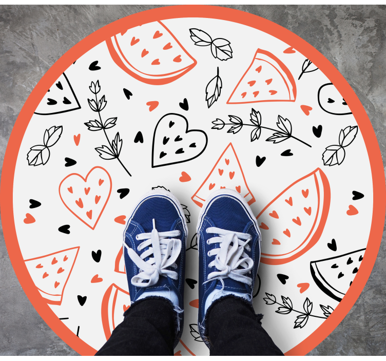 Alfombra vinílica infantil patrones de corazones dulces - TenVinilo