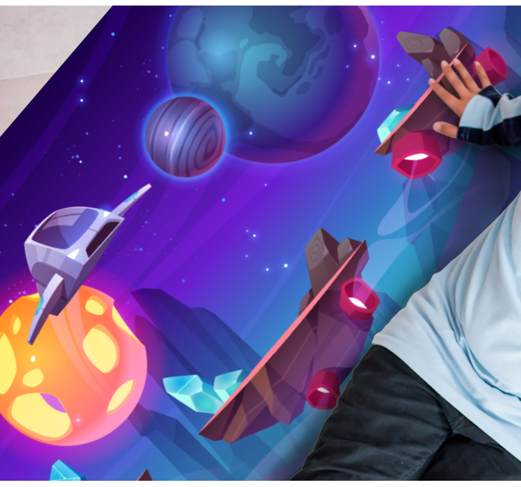 Alfombra vinílica infantil aventura intergaláctica - TenVinilo