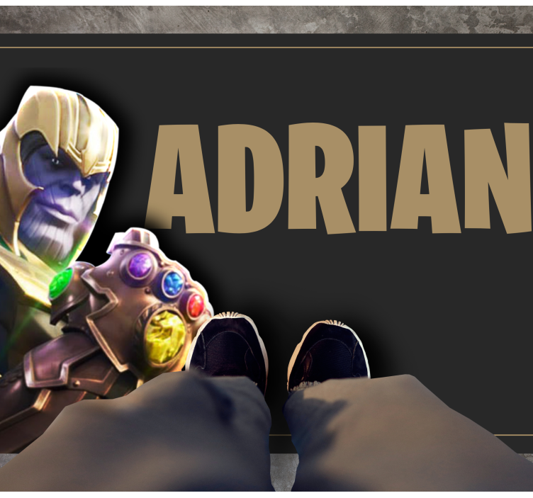 Alfombra vinílica juvenil personaje de videojuego - TenVinilo