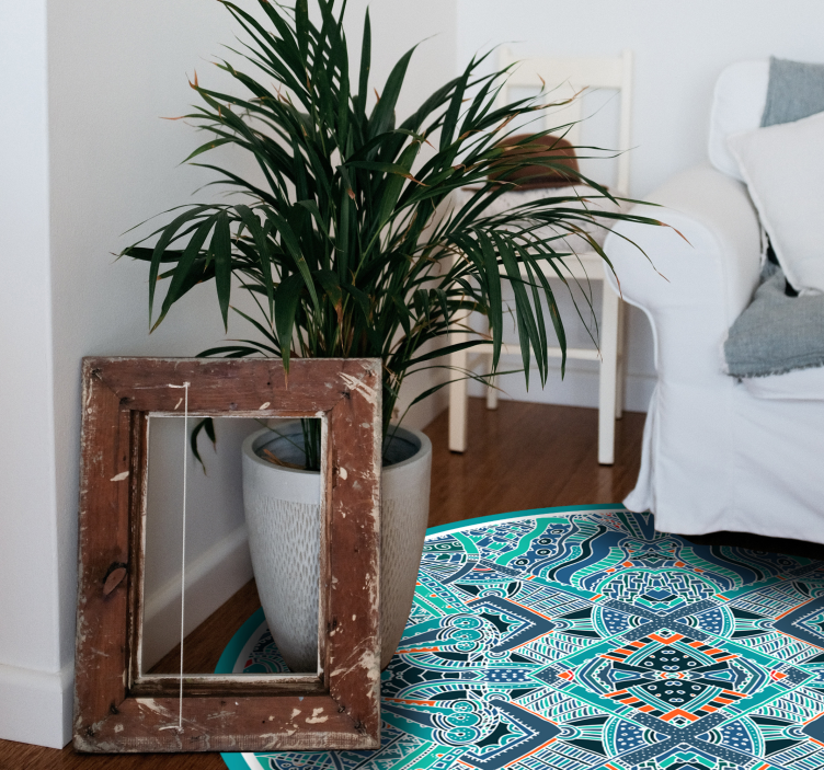 Alfombra vinílica mandala circularidad mandala - TenVinilo