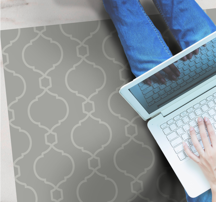 Alfombra vinílica hidráulica estampado geométrico elegante - TenVinilo