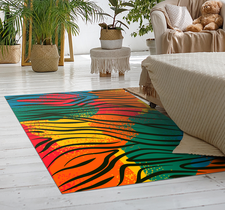 Alfombra vinílica naturaleza estilo de naturaleza colorida - TenVinilo