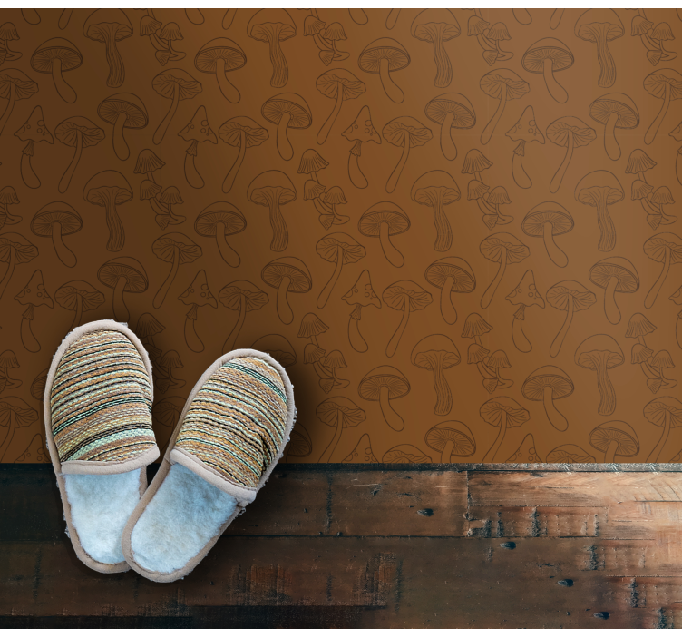 Alfombra vinílica naturaleza patrón de hongo - TenVinilo