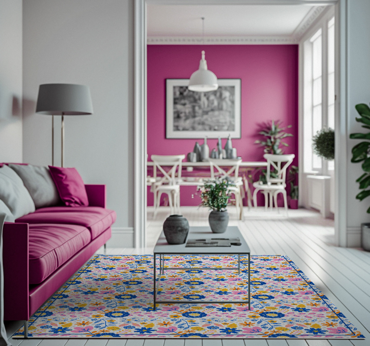 Alfombra vinilo naturaleza primavera floreciente - TenVinilo