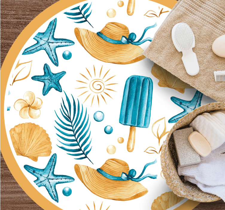 Alfombra vinílica naturaleza vibras de vacaciones - TenVinilo