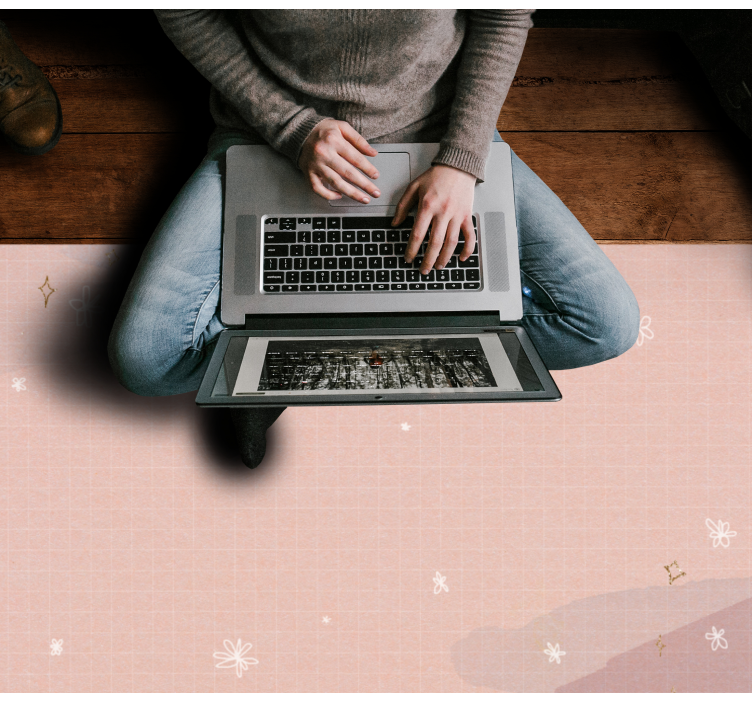 Alfombra vinilo pasillo Fondo beige - TenVinilo