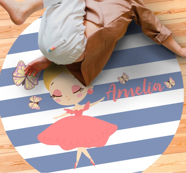 Alfombra vinílica personalizable ballet hada personalizada - TenVinilo