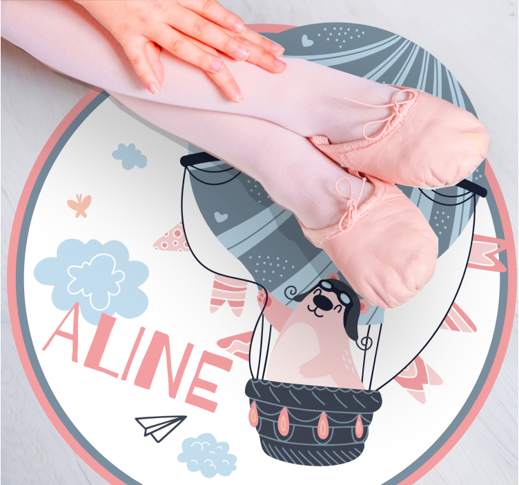 Alfombra vinílica personalizable globo aerostático - TenVinilo