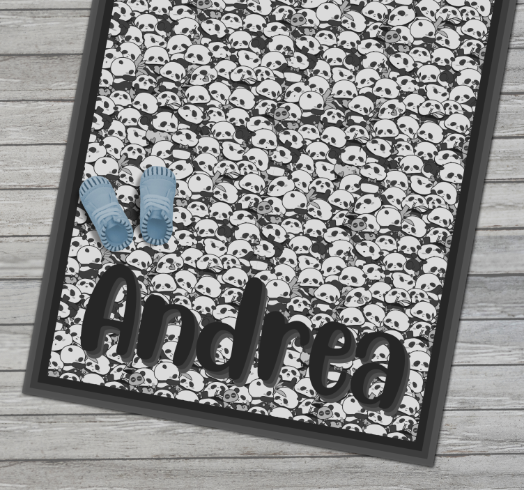 Alfombra vinílica personalizable pandas personalizados - TenVinilo