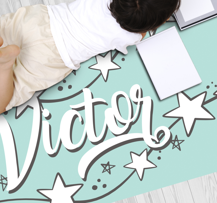 Alfombra vinílica personalizable polvo de estrellas a medida - TenVinilo