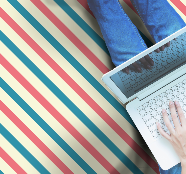 Alfombra vinílica rayas paleta de colores rayada - TenVinilo