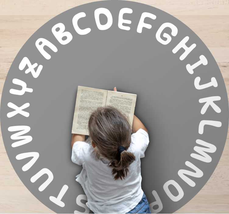 Alfombra vinílica abecedario círculo del alfabeto - TenVinilo