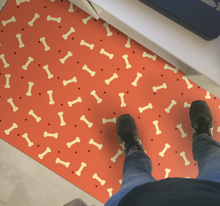 Aflombra vinílica animales huesos perros - TenVinilo