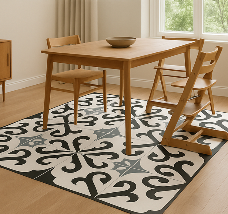 Alfombra vinilo comedor stokke tripp trapp - TenVinilo