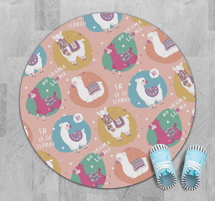 Alfombra vinílica infantil no llama no drama - TenVinilo
