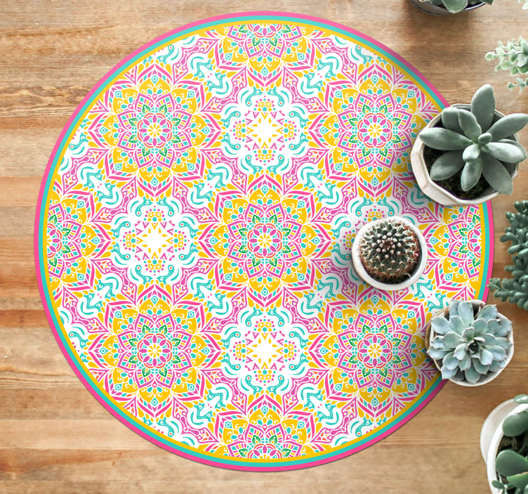 Alfombra vinílica mandala mandala circular - TenVinilo