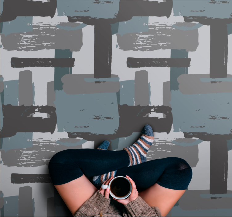 Alfombra vinílica mosaico mosaico abstracto - TenVinilo