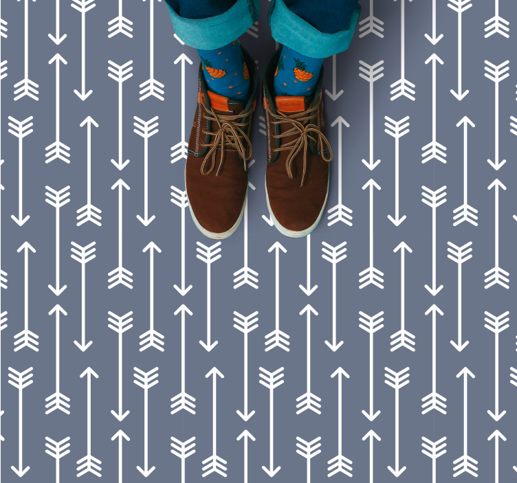 Alfombra vinílica rayas patrones de flechas - TenVinilo