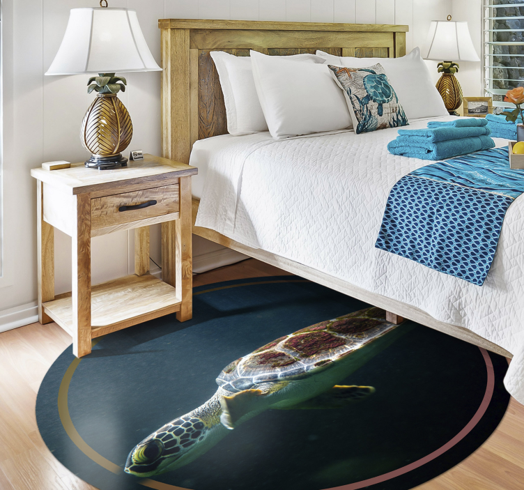 Aflombra vinílica animales tortuga nadando - TenVinilo