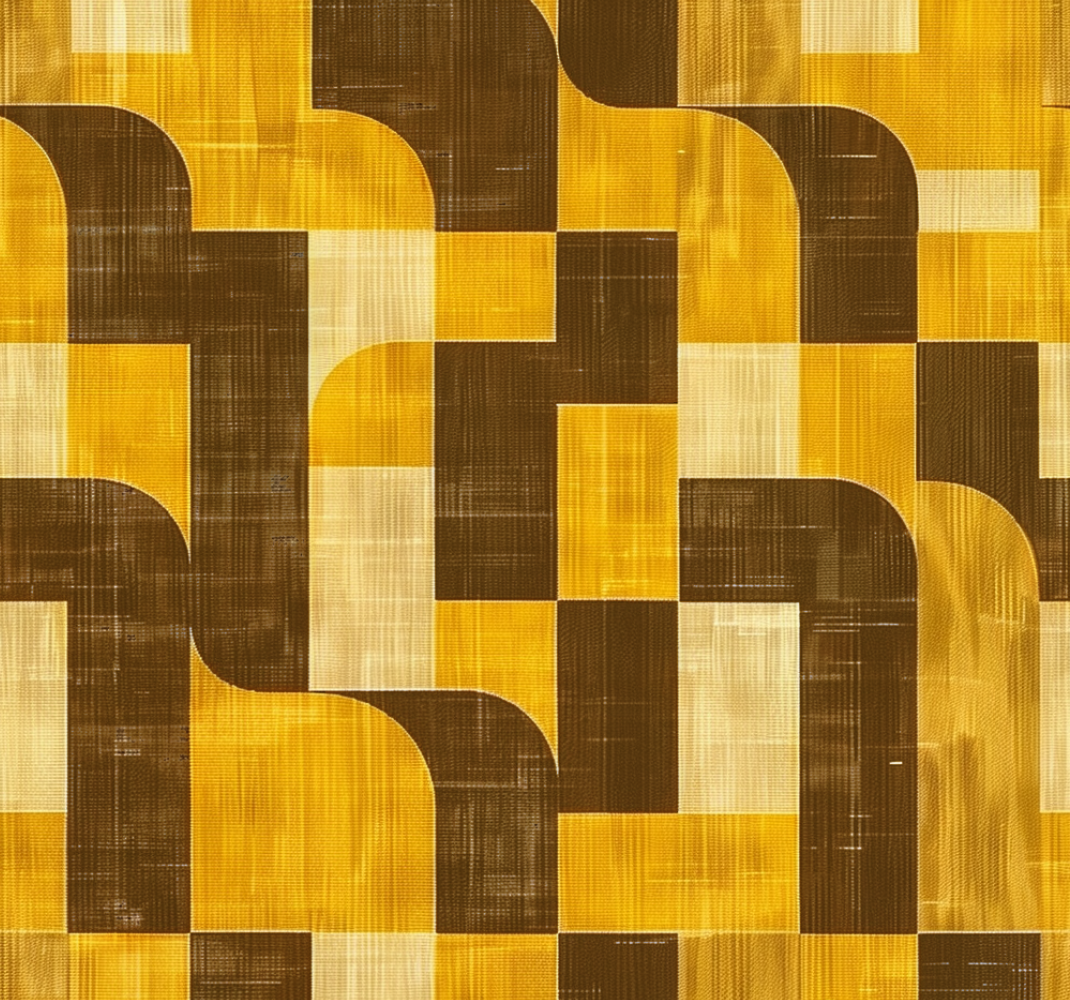 Alfombra vinílica amarilla estilo art decó - TenVinilo