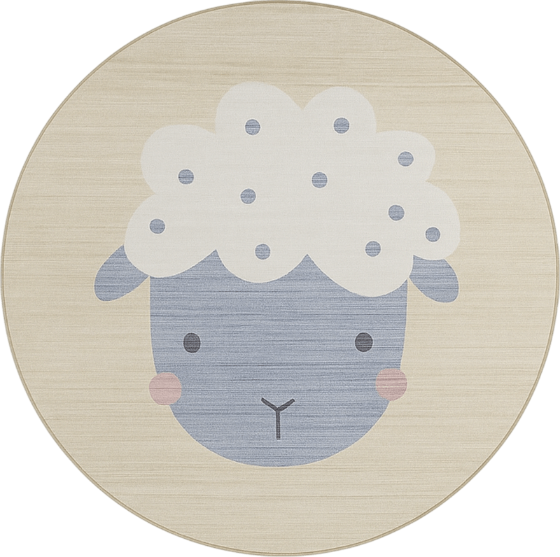 Alfombra vinílica infantil oveja bebé beige - TenVinilo