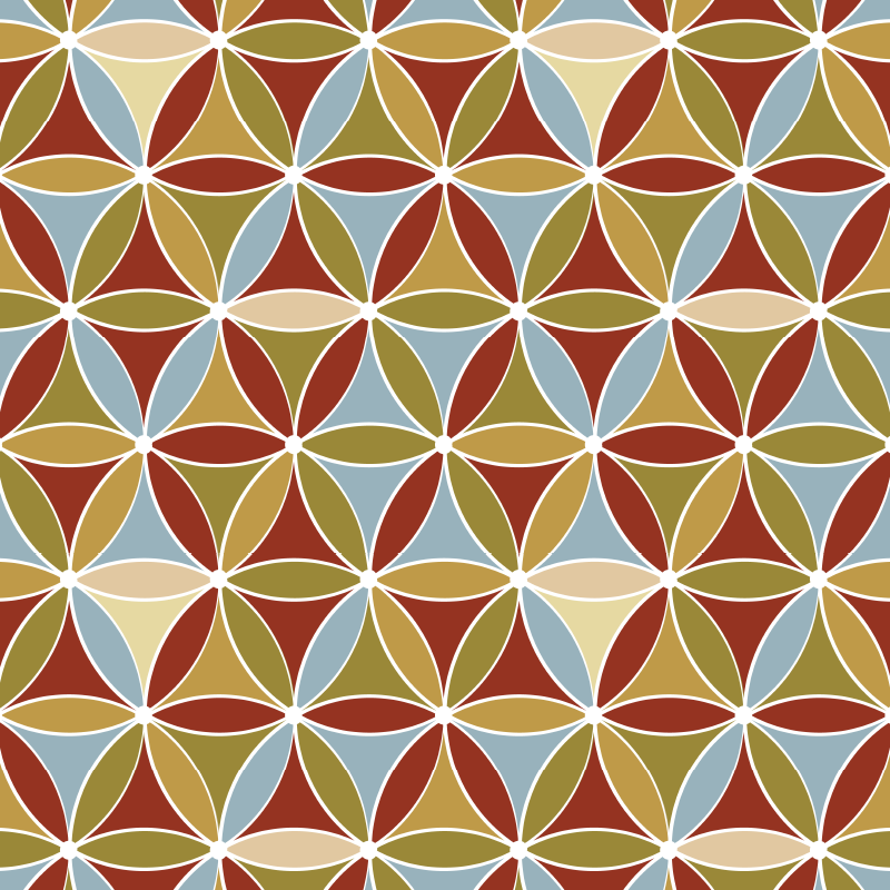 Alfombra vinílica salón patrón prisma vibrante - TenVinilo