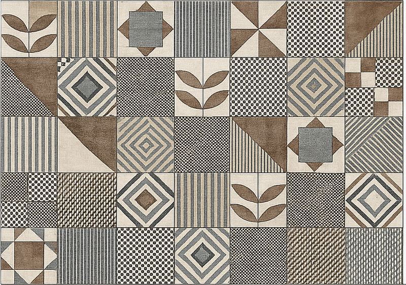 Alfombra vinílica cocina naturaleza geométrica abstracta - TenVinilo
